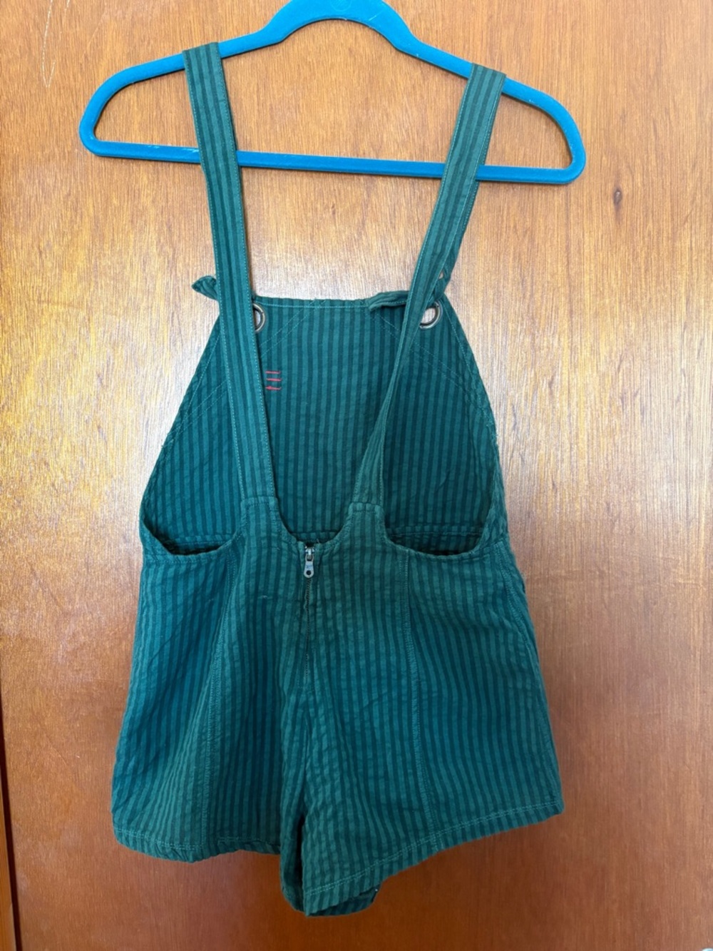 XS BDG Urban Outfitters Green Sadie Linen Blend Dungarees Playsuit Romper - Picture 6 of 16
